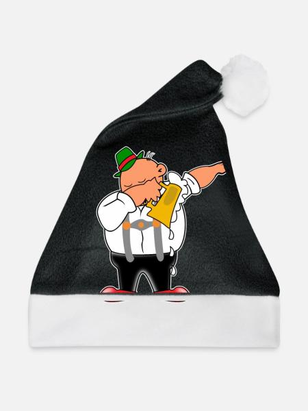 Lederhosen Dabbing - Weihnachtsmütze - Schwarz/Weiß