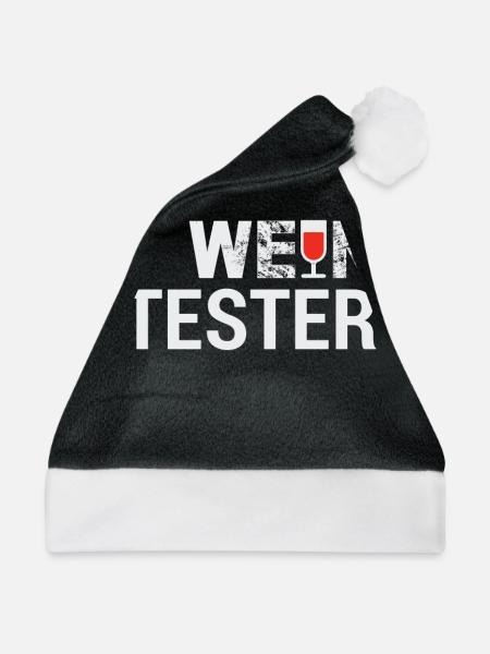 WEIN TESTER SHIRT - GESCHENK - Weihnachtsmütze - Schwarz/Weiß