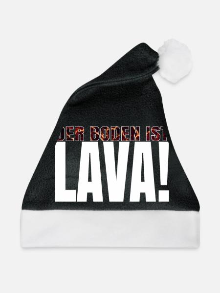 DER BODEN IST LAVA als Geschenk - Weihnachtsmütze - Schwarz/Weiß - Vorne