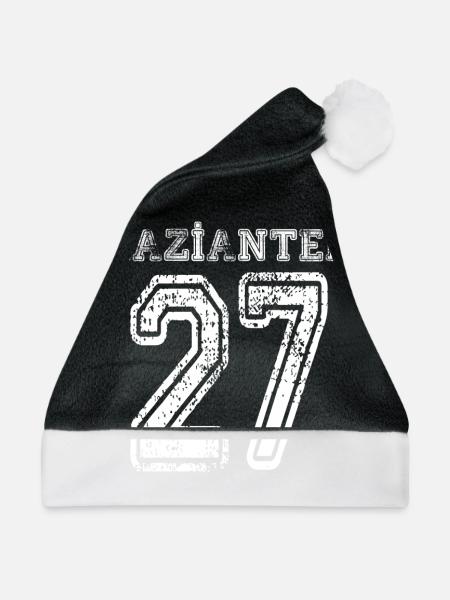 27 Gaziantep Türkisches Nummernschild als Geschenk - Weihnachtsmütze - Schwarz/Weiß - Vorne