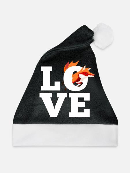 Fuchs Love Fox - Weihnachtsmütze - Schwarz/Weiß