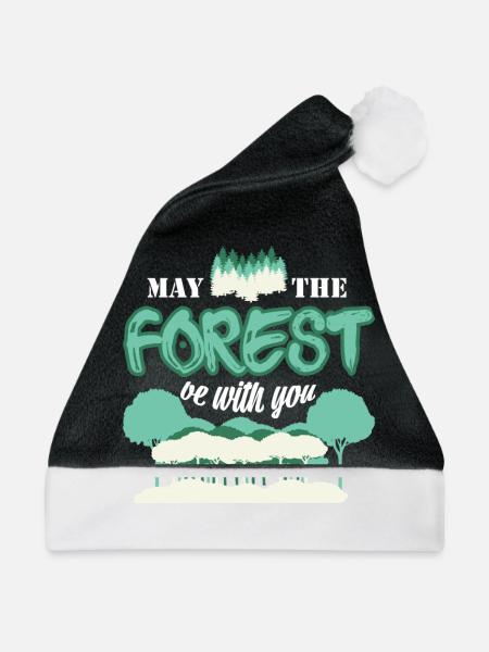 Wald Natur Förster - Weihnachtsmütze - Schwarz/Weiß