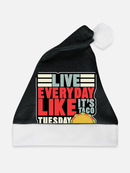 live everyday - Weihnachtsmütze - Schwarz/Weiß