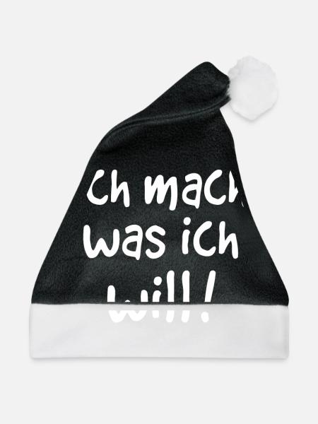 ICH MACH WAS ICH WILL - Weihnachtsmütze - Schwarz/Weiß - Vorne