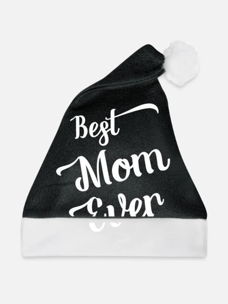 Mutti - Mama - Muttertags - Geschenk - Beste Mom - Weihnachtsmütze - Schwarz/Weiß - Vorne