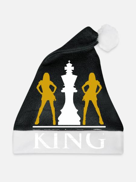 Der Schach König - Weihnachtsmütze - Schwarz/Weiß