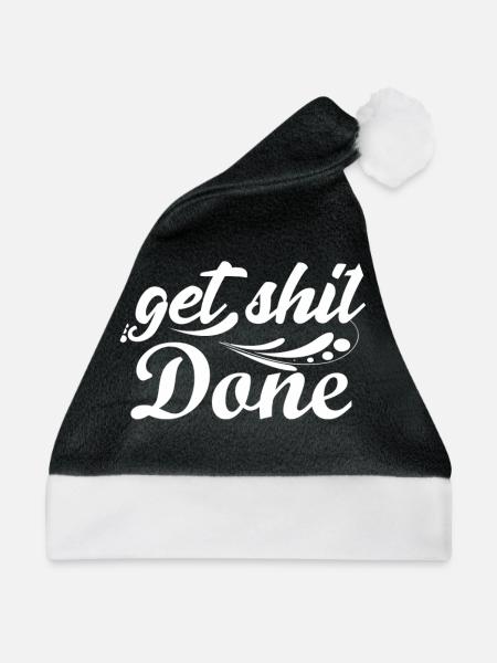 Get Shit Fertig - Weihnachtsmütze - Schwarz/Weiß
