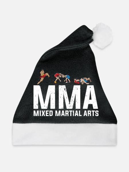 Mixed Martial Arts combat sports - MMA - Gift - Weihnachtsmütze - Schwarz/Weiß - Vorne
