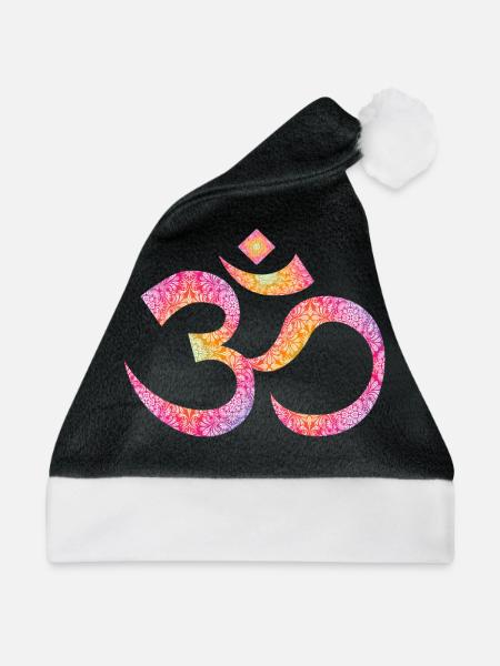 OM Mandala - Weihnachtsmütze - Schwarz/Weiß