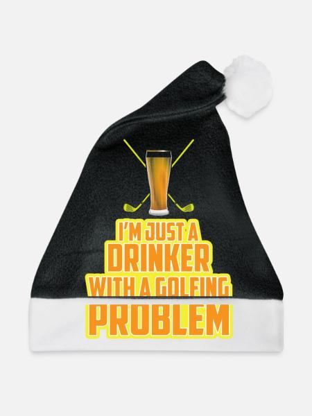 Golfing Problem - Weihnachtsmütze - Schwarz/Weiß - Vorne