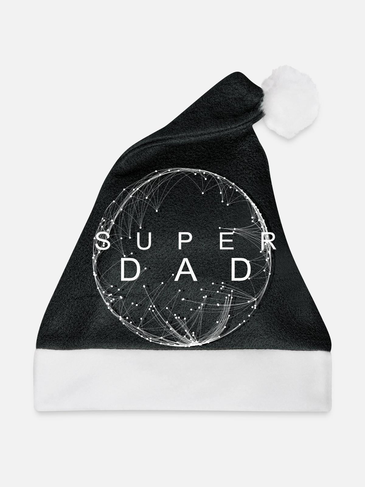 Superdad - Weihnachtsmütze - Schwarz/Weiß - Vorne