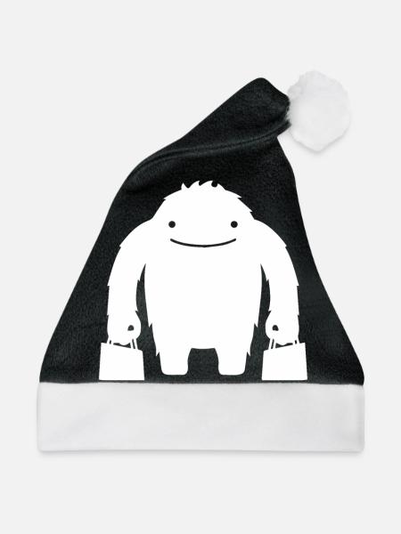 Monster - Weihnachtsmütze - Schwarz/Weiß - Vorne