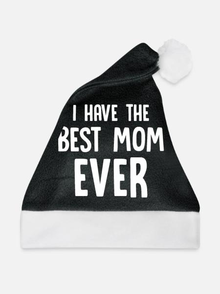 Beste Mutter - Weihnachtsmütze - Schwarz/Weiß - Vorne