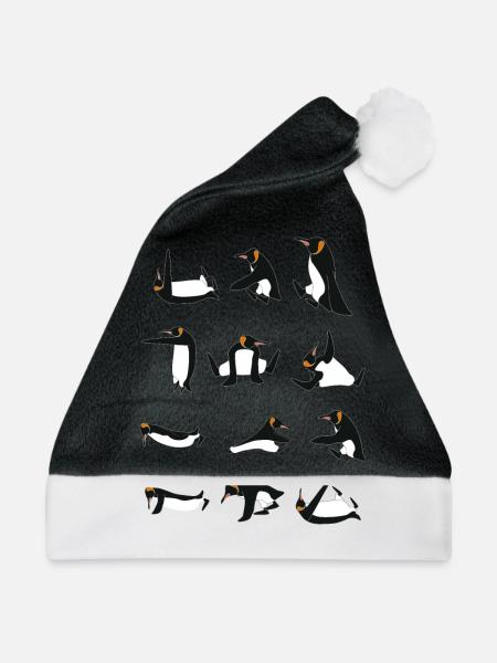 Penguins doing Yoga - Weihnachtsmütze - Schwarz/Weiß