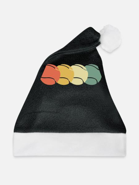Tennis 70s Retro Look - Weihnachtsmütze - Schwarz/Weiß