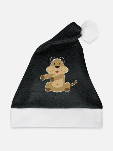 Floss Dance Move Hund - Weihnachtsmütze - Schwarz/Weiß
