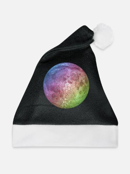 Vollmond - Weihnachtsmütze - Schwarz/Weiß