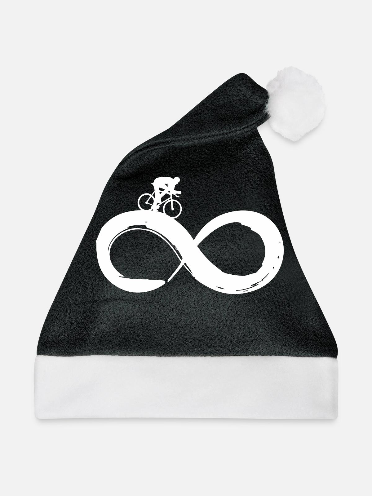 Rennrad Infinity - Weihnachtsmütze - Schwarz/Weiß - Vorne