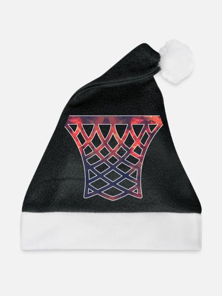 Basketball / Basketballkorb - Weihnachtsmütze - Schwarz/Weiß