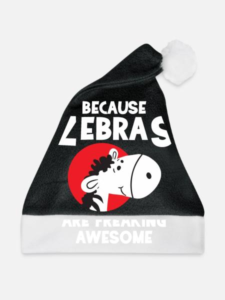 Zebra - Zebras - Zebrafan - Geschenk - Awesome - Weihnachtsmütze - Schwarz/Weiß