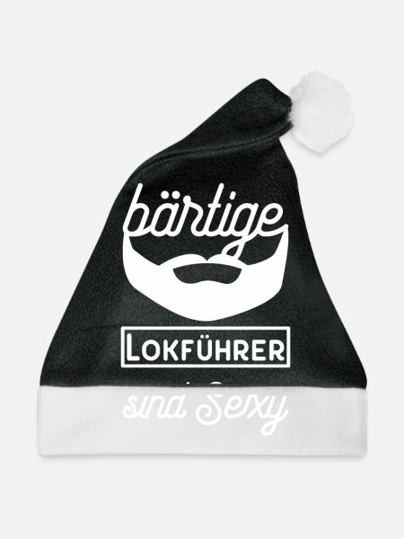 Bärtige Lokfuehrer sind sexy - Weihnachtsmütze - Schwarz/Weiß