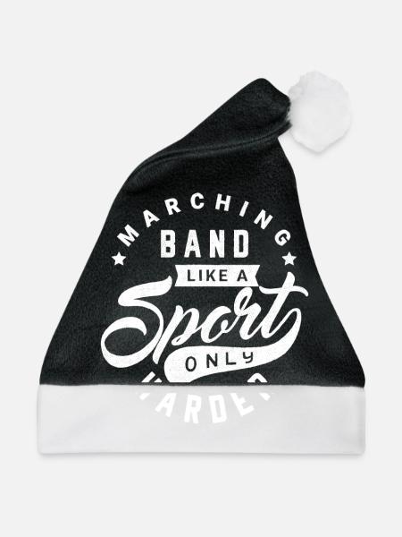 Blaskapelle Saison Messing Instrument Geschenkidee - Weihnachtsmütze - Schwarz/Weiß - Vorne