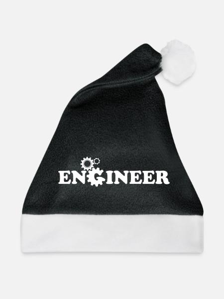 Ingenieur Verfahrenstechniker Wing - Weihnachtsmütze - Schwarz/Weiß - Vorne