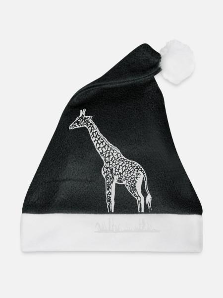 Giraffe - Weihnachtsmütze - Schwarz/Weiß