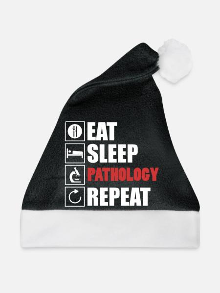 Pathologie T-Shirt - Weihnachtsmütze - Schwarz/Weiß