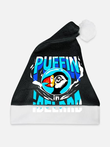 Puffin Puffin Puffin - Weihnachtsmütze - Schwarz/Weiß - Vorne