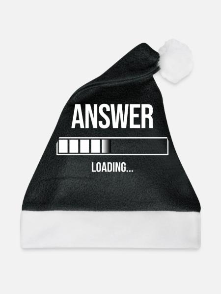 Studenten Geschenk Programmierer Shirt Informatik - Weihnachtsmütze - Schwarz/Weiß - Vorne