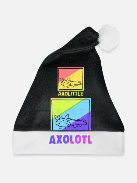 Axolotl - Weihnachtsmütze - Schwarz/Weiß