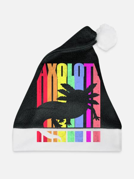 Axolotl - Weihnachtsmütze - Schwarz/Weiß