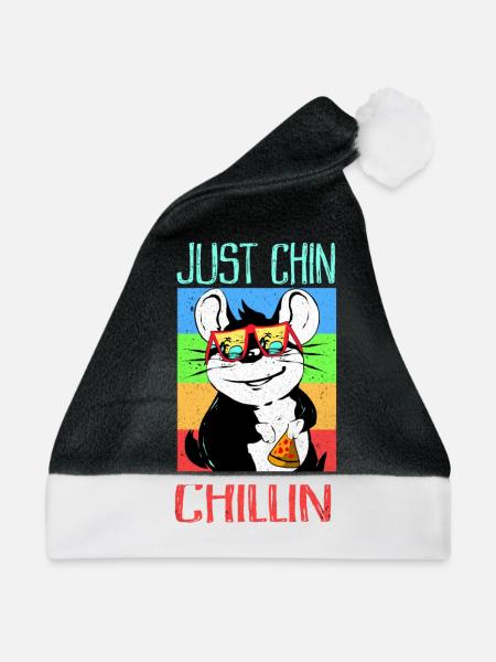 Chinchilla - Weihnachtsmütze - Schwarz/Weiß