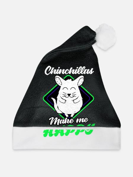 Chinchilla - Weihnachtsmütze - Schwarz/Weiß