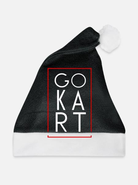 Go Kart - Weihnachtsmütze - Schwarz/Weiß - Vorne