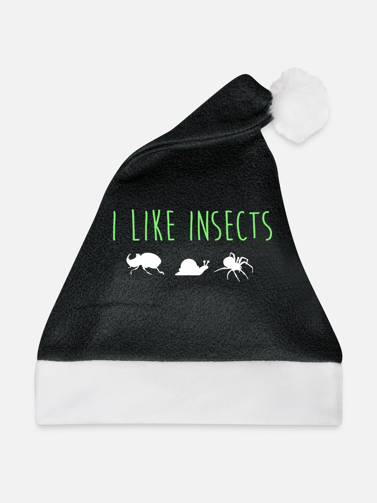 Insekten - Weihnachtsmütze - Schwarz/Weiß - Vorne