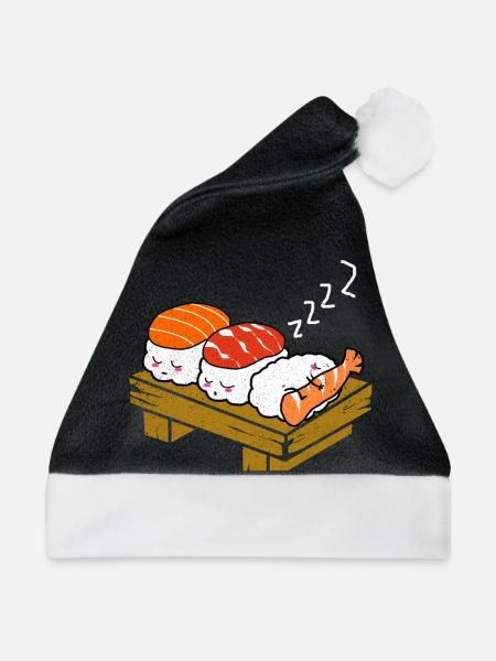 Sushi - Weihnachtsmütze - Schwarz/Weiß