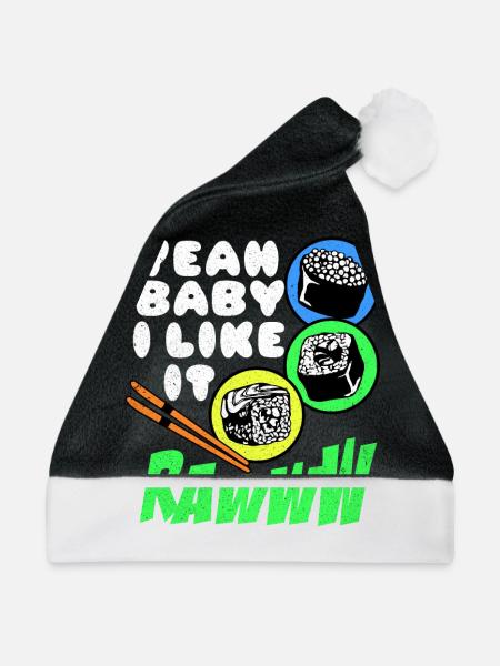 Sushi - Weihnachtsmütze - Schwarz/Weiß