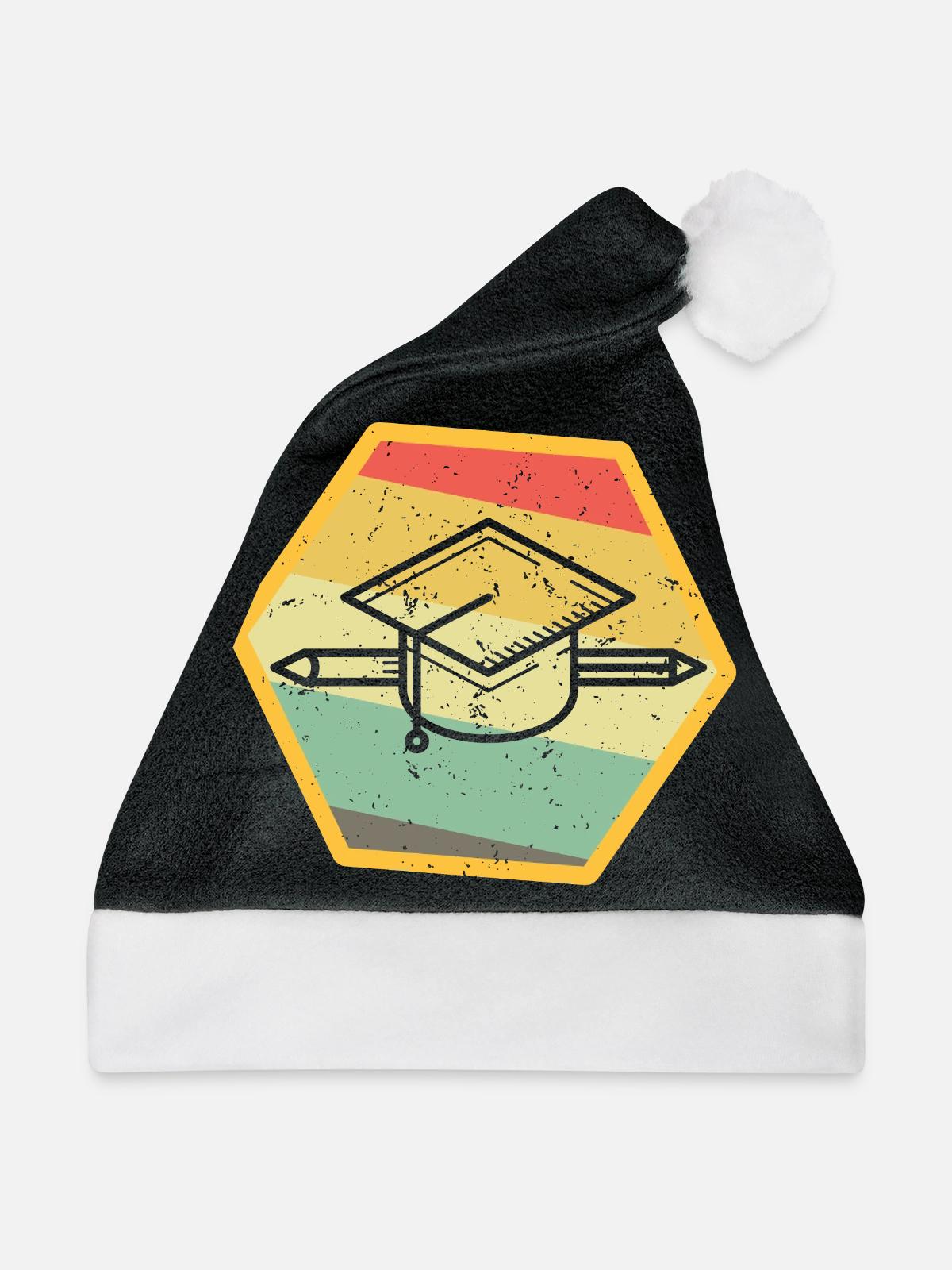 Schule - Weihnachtsmütze - Schwarz/Weiß - Vorne
