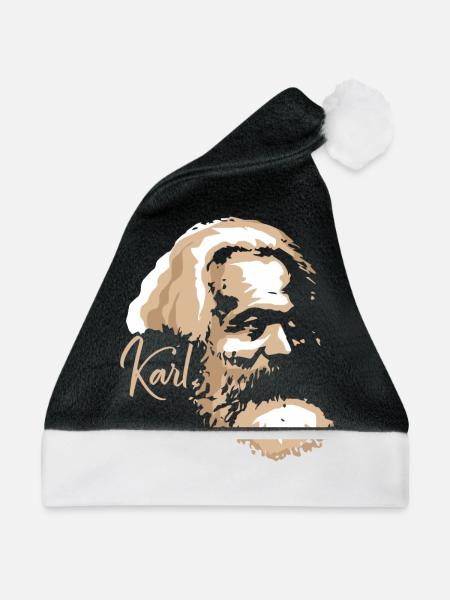 Kommunismus Lenin Marx Klassenkampf Sozial - Weihnachtsmütze - Schwarz/Weiß - Vorne