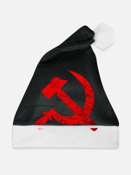Kommunismus Lenin Marx Klassenkampf Sozial - Weihnachtsmütze - Schwarz/Weiß - Vorne