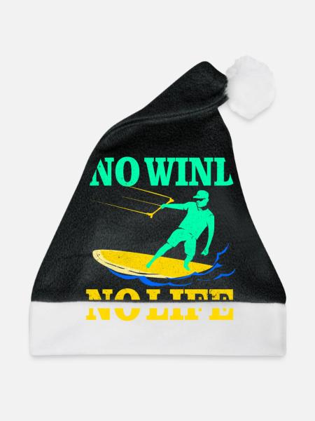 Kiteboard - Weihnachtsmütze - Schwarz/Weiß