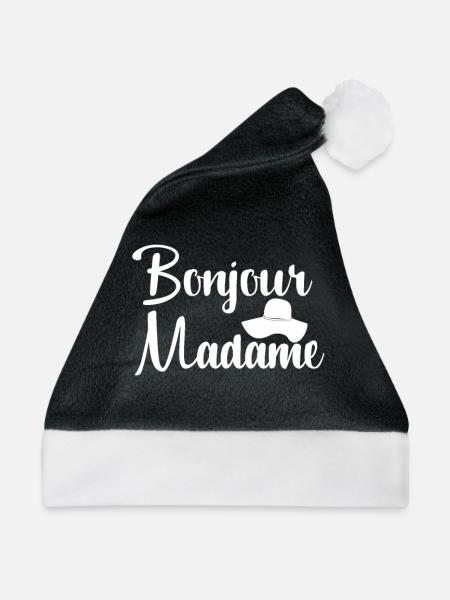 Bonjour Madame - Weihnachtsmütze - Schwarz/Weiß - Vorne