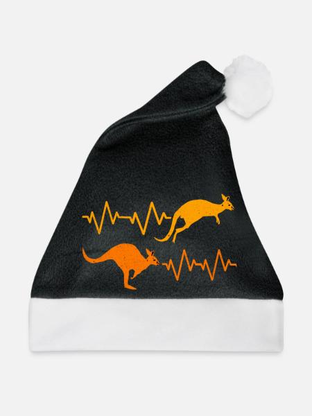 Känguru - Weihnachtsmütze - Schwarz/Weiß