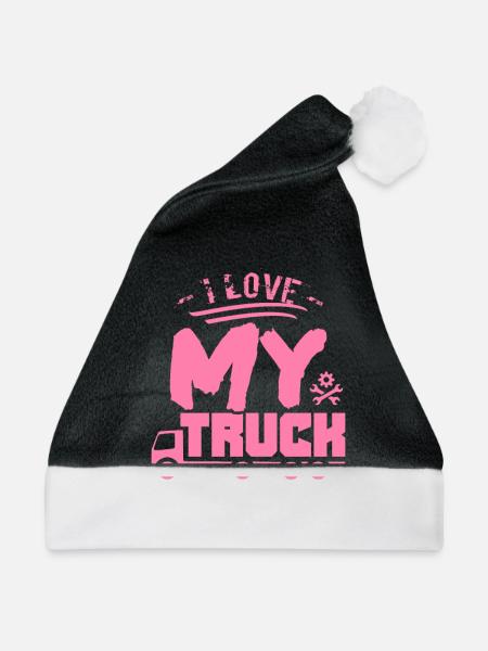 LKW Fahrerin LKW Fahrerin LKW Fahrerin - Weihnachtsmütze - Schwarz/Weiß - Vorne