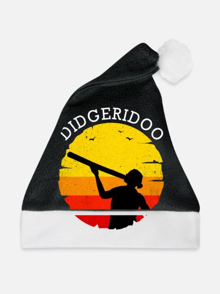 Didgeridoo - Weihnachtsmütze - Schwarz/Weiß