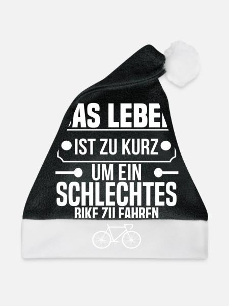 Fahrrad - Weihnachtsmütze - Schwarz/Weiß