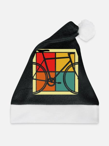 Fahrrad - Weihnachtsmütze - Schwarz/Weiß - Vorne