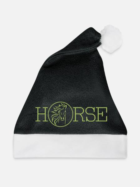 Horse - Pferd - Weihnachtsmütze - Schwarz/Weiß